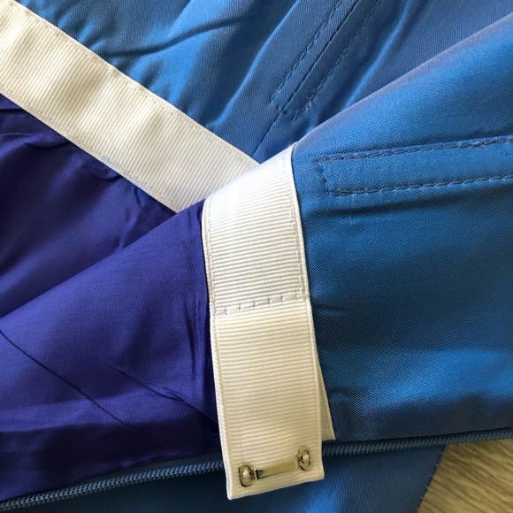 NWT Lawrence Variazioni Iridescent Blue Satin Strapless Long Gown - Picture 14 of 16